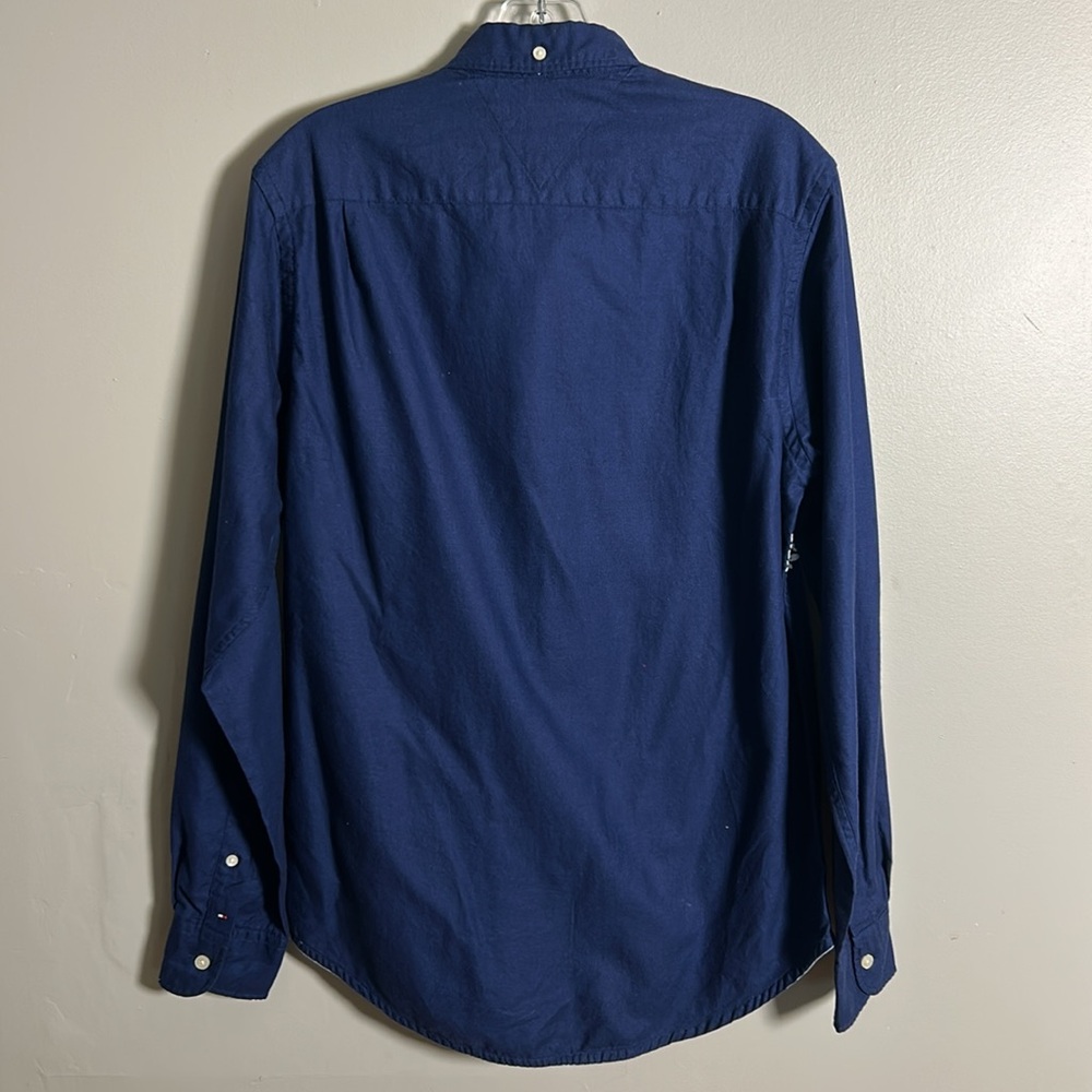 NWT Tommy Hilfiger Shirt Mens Small Blue Floral Button Down Long Sleeve Casual - Picture 8 of 10